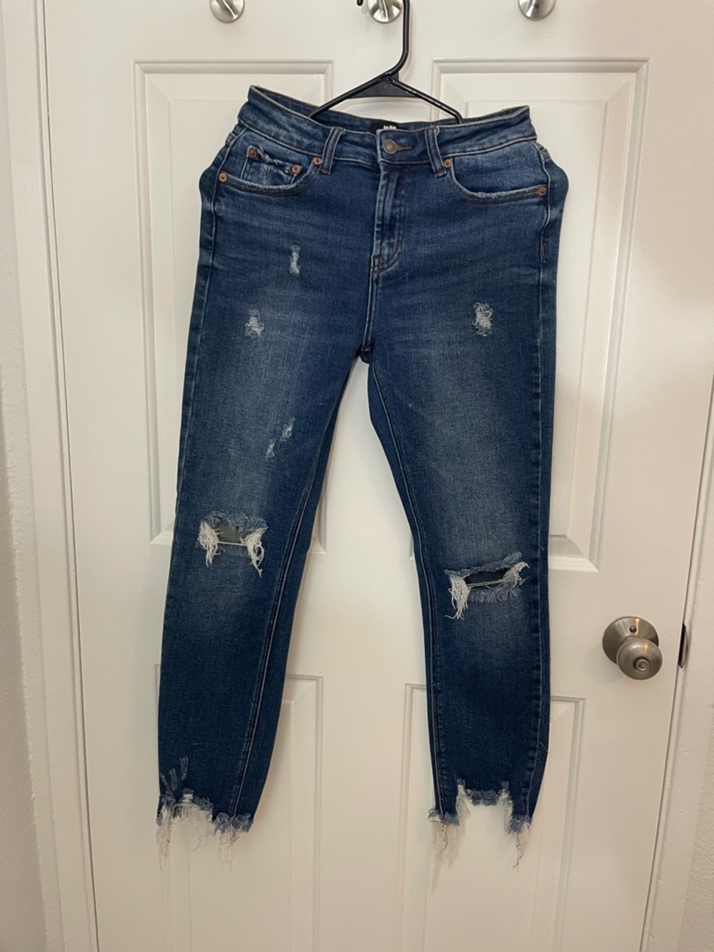 Dark Blue Distressed Women's Jeans